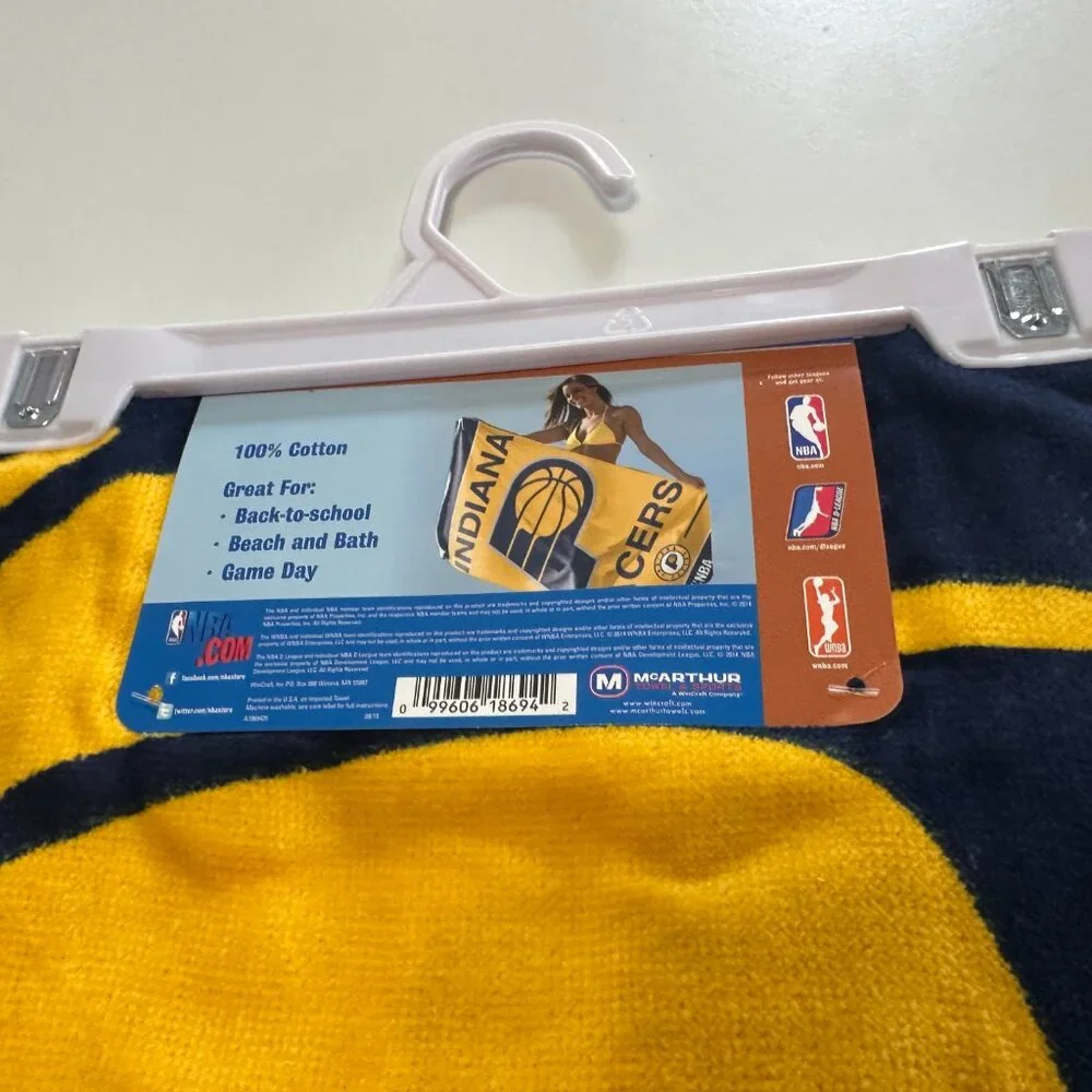 NBA Indiana Pacers Beach Towel Official Licensed Logo 30” X 60” Brand New 2015